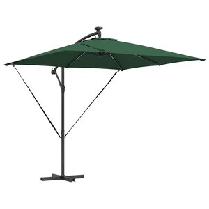 vidaXL Parasol banane à mât déporté Vert 249 x 249 x 250 cm