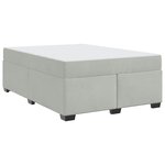 vidaXL Cadre de lit avec matelas Gris clair 160 x 200 cm Velours