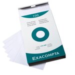 Étui de 100 fiches bristol blanc ligné non perforé 125x200mm Blanc EXACOMPTA