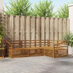 vidaXL Ensemble de canapés d'extérieur 4 Pièces Naturel