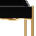 Vidaxl table d'appoint noir et doré 38x38x38 5 cm mdf