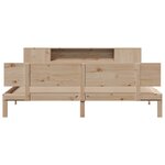 vidaXL Lit bibliothèque sans matelas 200x200 cm bois massif de pin