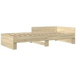 vidaXL Cadre de lit avec tête de lit Chêne Sonoma 80 x 200 cm