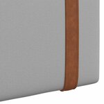 vidaXL Tête de lit suspendue Avec lumière LED Gris nuage PU antique