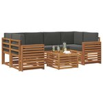 vidaXL Ensemble de canapés d'extérieur 7 Pièces Naturel et Anthracite