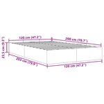 vidaXL Cadre de lit ottoman sans matelas noir 120x200 cm similicuir