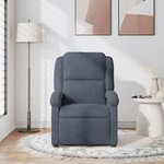 vidaXL Fauteuil de massage inclinable gris foncé velours