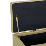 vidaXL Banc avec compartiment de rangement 116 cm Vert Polyester