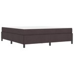 vidaXL Lit à ressorts Marron foncé 180 x 200 cm tissu