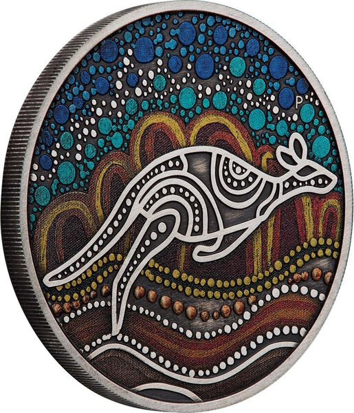 Pièce de monnaie en argent 2 dollars g 62.2 (2 oz) millésime 2023 kangaroo yongka