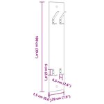 vidaXL Porte-manteau mural Montage mural Chêne noir 20 x 1.5 x 100 cm