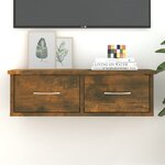 vidaXL Armoire murale Chêne fumé 60x26x18 5 cm Bois d'ingénierie