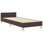 vidaXL Cadre de Lit Marron Foncé 100x200 cm Tissu