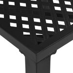 vidaXL Table de jardin Noir 150x90x72 cm Acier