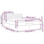 VidaXL Cadre de lit ottoman avec matelas marron foncé 140x200 cm tissu