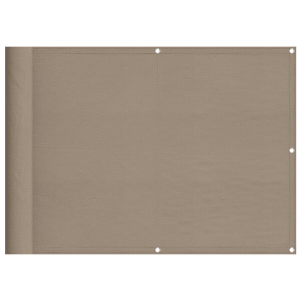vidaXL Écran de balcon taupe 75x700 cm 100  polyester oxford