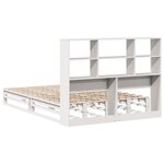 vidaXL Lit bibliothèque sans matelas blanc 160x200 cm bois massif
