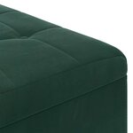 vidaXL Pouf de rangement Vert foncé 60 x 60 x 45 cm Velours