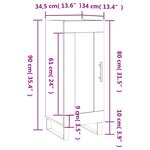 vidaXL Buffet blanc 34 5x34x90 cm bois d'ingénierie
