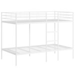 VidaXL Lit superposé sans matelas blanc 107x203 cm acier