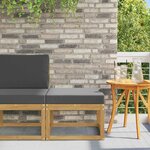 vidaXL Hocker d'extérieur Bois d'Acacia Massif Blanc