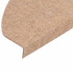 vidaXL Tapis d'escalier auto-adhésifs 10 Pièces beige 65x22 5x3 5 cm