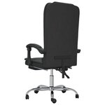 Fauteuil de massage inclinable de bureau informatique étude velours noir 02_0025423