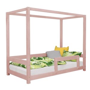 Lit cabane enfant BUNKY 120 x 180 rose pastel