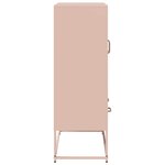 vidaXL Buffet haut rose 68x39x111 5 cm acier