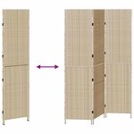 vidaXL Paravent Pliant Manuel Beige 147 x 180 cm polyrotin