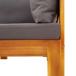 vidaXL Salon de jardin avec coussins 5 Pièces Bois d'acacia solide