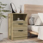 vidaXL Tables de chevet 2 Pièces Chêne Sonoma Bois d'ingénierie