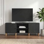 vidaXL Meuble TV 150 x 31 x 50 cm Noir Bois d'ingénierie