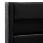vidaXL Cadre de lit avec LED Noir Similicuir 140 x 200 cm