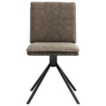vidaXL Chaises à manger lot de 4 gris foncé similicuir daim