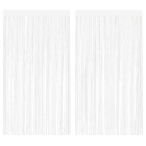 vidaXL Rideau en fils 2 Pièces 140 x 250 cm Blanc