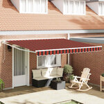 vidaXL Auvent Rétractable with 400 × 350 cm jaune et orange