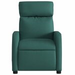 vidaXL Fauteuil inclinable Vert foncé Tissu