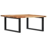 vidaXL Étagère de vasque murale acier et bois massif d'acacia