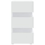 vidaXL Table de chevet à LED blanc 45x35x67 cm bois d'ingénierie
