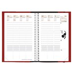 Agenda Civil Semainier Time&Life Pocket 10x15 cm Rouge QUOVADIS