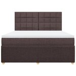 vidaXL Sommier à lattes de lit avec matelas Marron foncé 180x200 cm