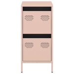 vidaXL Buffet rose 35x39x73 5 cm acier laminé à froid