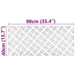 vidaXL Plaques à damier 2 Pièces Argent 90 x 40 cm Aluminium