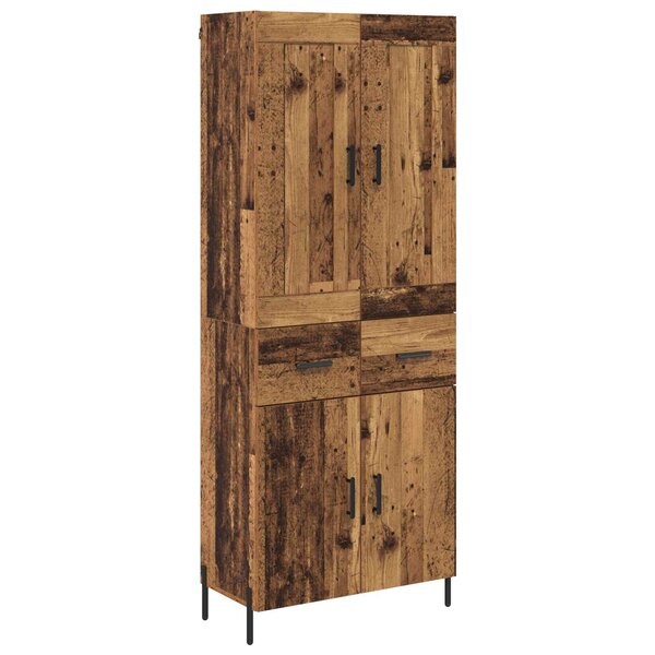 vidaXL Haut Armoire 2 Pièces Bois Ancien Bois d'ingénierie