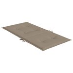 vidaXL Coussins de chaise de jardin à dossier bas lot de 2 taupe