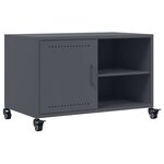 vidaXL Meuble TV anthracite 68x39x43 5 cm acier laminé à froid