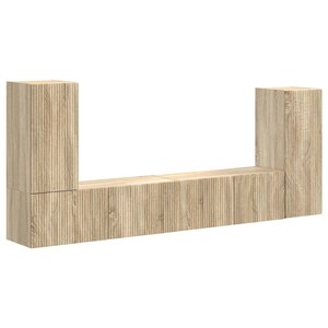 vidaXL Ensemble meuble TV 4 Pièces Chêne Sonoma Bois d'ingénierie
