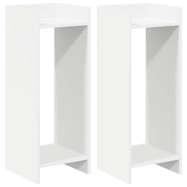 vidaXL Support de Plante 2 pièces Blanc 30 x 30 x 80 cm