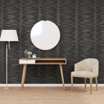 vidaXL Panneaux muraux 48 Pièces noir 50x50 cm XPS 12 m² pierre